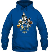 Load image into Gallery viewer, New York Jets mickey donald goofy fan shirt