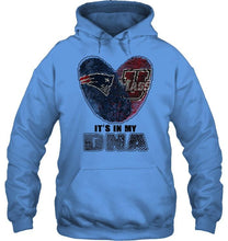 Load image into Gallery viewer, New England Patriots and UMass Minutemens it's my dna love fingerprints shirt