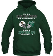 Load image into Gallery viewer, I'm Army Black Knight on saturdays and New York Jet on sundays shirt