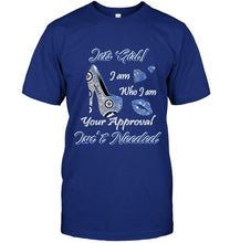 Load image into Gallery viewer, Winnipeg Jets girl i am who i am your approval isn't needed high heel lips diamond glitter pattern t shirt