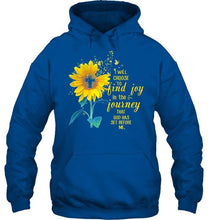 Load image into Gallery viewer, I will choose to find joy in the journey that god has set before me Black T Shirt