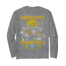 Load image into Gallery viewer, Hawkeyes Champions Holiday Bowl Hawkeyes 49 Trojans 24 shirt by Moteefes store Unisex Long Sleeve T-Shirt