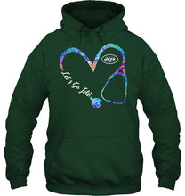 Load image into Gallery viewer, Let's go New York Jets dyed nurse scope love shirt