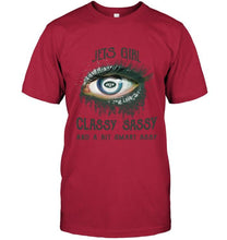 Load image into Gallery viewer, New York Jets girl classy sasy and a bit smart asy glitter pattern eye t shirt