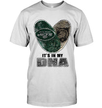 Load image into Gallery viewer, New York Jets and Army Black Knights it's my dna love fingerprints shirt