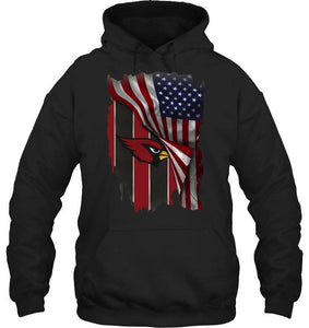 Arizona Cardinals american flag fan hoodie