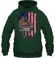 Load image into Gallery viewer, St Louis Cardinals nation american flag ripped shirt