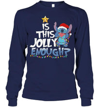 Load image into Gallery viewer, Is this jolly enough Stitch christmas lover shirt