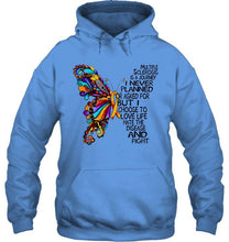 Load image into Gallery viewer, Multiple Sclerosis journey i never planned i choose to love life hate disease &amp; fight butterfly ribbon shirt