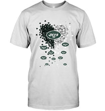 Load image into Gallery viewer, New York Jets dual colors tiny heart shaped shirt