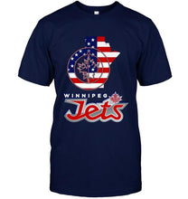 Load image into Gallery viewer, Winnipeg Jets Manitoba 4th July independence day american flag shirt