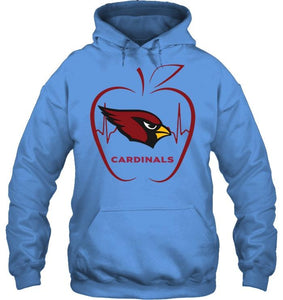 Arizona Cardinals heartbeat teacher apple shirt