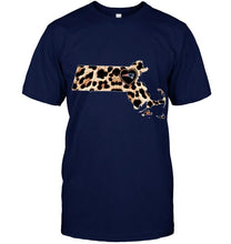 Load image into Gallery viewer, New England Patriots Leopard State Map love shirt