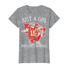 Load image into Gallery viewer, Kansas City Chiefs Just a girl who loves Mahomes shirt by Moteefes store Classic Women's T-Shirt