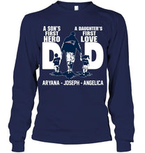 Load image into Gallery viewer, New England Patriots son's 1st hero daugther's 1st love Aryana Joseph Angelica shirt