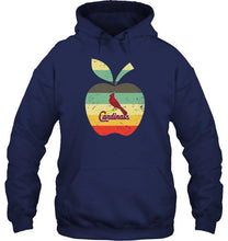 Load image into Gallery viewer, St Louis Cardinals teacher apple retro shirt