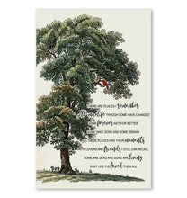 Load image into Gallery viewer, The Beatles In my life lyric tree cardinal bird poster