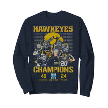 Load image into Gallery viewer, Hawkeyes Champions Holiday Bowl Hawkeyes 49 Trojans 24 shirt by Moteefes store Unisex Sweatshirt