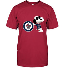 Load image into Gallery viewer, Winnipeg Jets snoopy sun glasses proud fan shirt
