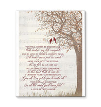 Load image into Gallery viewer, George Strait I cross my heart with lyrics bird tree canvas