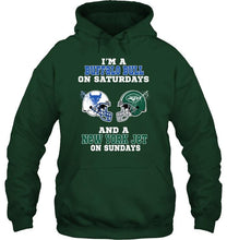 Load image into Gallery viewer, I'm Buffalo Bull on saturdays and New York Jet on sundays shirt