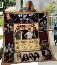 Load image into Gallery viewer, metallica 38th anniversary signed quilt blanket