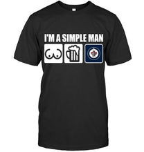 Load image into Gallery viewer, I'm simple man loves bobs beer Winnipeg Jets fan shirt