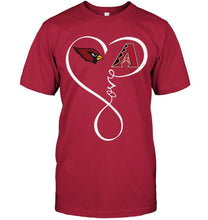 Load image into Gallery viewer, Arizona Cardinals Arizona Diamondbacks love heart shirt