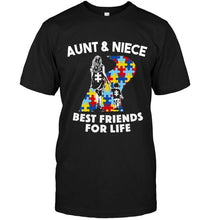Load image into Gallery viewer, Autism aunt &amp; niece best friends for life shirt
