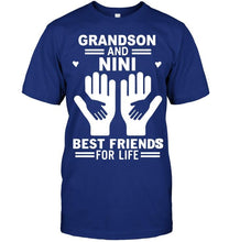 Load image into Gallery viewer, Grandson and nini best friends for life T Shirt