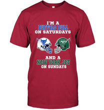 Load image into Gallery viewer, I'm Buffalo Bull on saturdays and New York Jet on sundays shirt