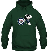 Load image into Gallery viewer, Winnipeg Jets snoopy sun glasses proud fan shirt