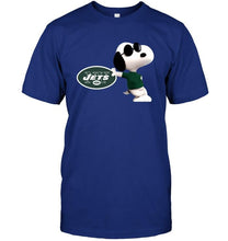 Load image into Gallery viewer, New York Jets snoopy sun glasses proud fan hoodie