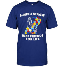 Load image into Gallery viewer, Autism auntie &amp; nephew best friends for life shirt