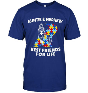 Autism auntie & nephew best friends for life shirt