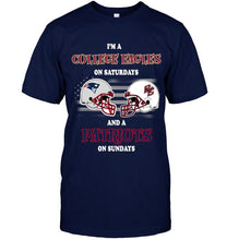 Load image into Gallery viewer, I'm Boston College Eagles on Saturdays and New England Patriots on Sundays shirt