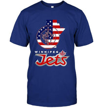 Load image into Gallery viewer, Winnipeg Jets Manitoba 4th July independence day american flag shirt
