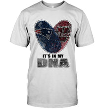 Load image into Gallery viewer, New England Patriots and UMass Minutemens it's my dna love fingerprints shirt