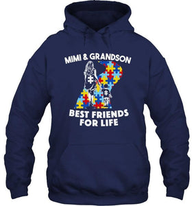 Autism mimi & grandson best friends for life shirt