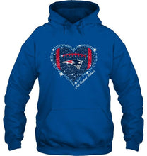 Load image into Gallery viewer, New England Patriots heart glitter pattern fan simpson shirt