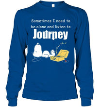 Load image into Gallery viewer, Sometimes I need to be alone and listen to Journey snoopy shirt