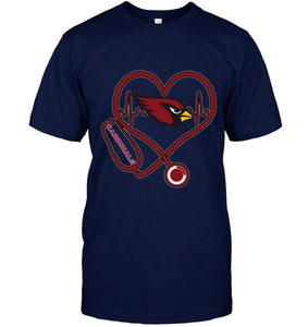 Arizona Cardinals nurse scope love heartbeat shirt