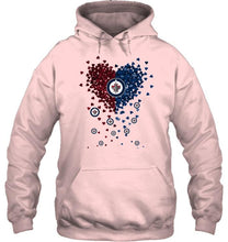 Load image into Gallery viewer, Winnipeg Jets dual colors tiny heart shaped shirt
