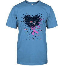 Load image into Gallery viewer, New England Patriots tiny heart love shaped br east cancer shirt