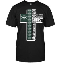 Load image into Gallery viewer, Can do all things through christ strengthens me New York Jets shirt