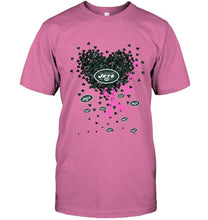 Load image into Gallery viewer, New York Jets tiny heart love shaped br east cancer shirt