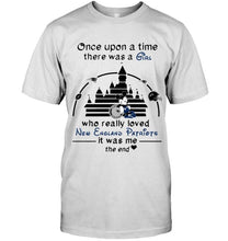 Load image into Gallery viewer, Once upon a time there was girl really loved New England Patriots it was me mickey disney castle shirt