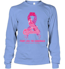 Load image into Gallery viewer, St Louis Cardinals fight like the Cardinals breast cancer warrior shirt