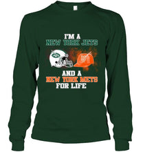 Load image into Gallery viewer, i'm a New York Jet and a New York Met for life shirt