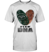 Load image into Gallery viewer, New York Jets and New York Mets it's my dna love fingerprints shirt